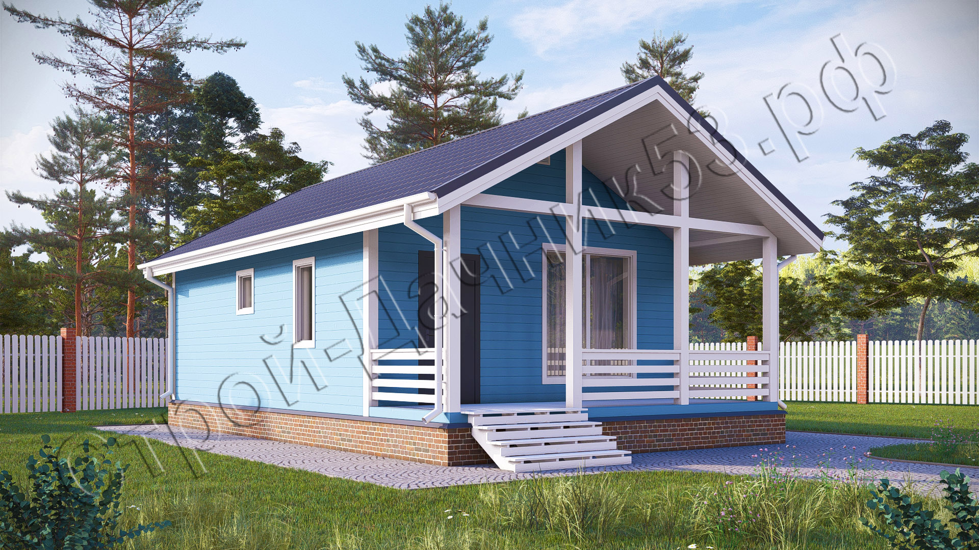 Проект каркасно-щитового дома Д–21